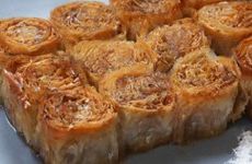 Cevizli kadayıf rulosu