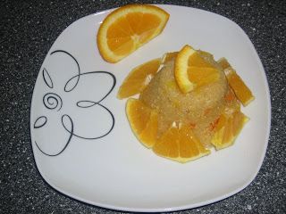 Portakallı irmik helvası resimli